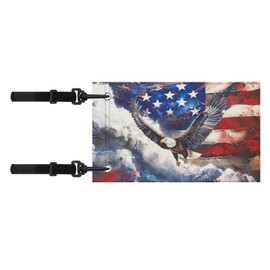 Darisoco Eagle American 9.8" x 6.1" Golf Cart Flags, Easy Installation American Flags for Golf Cart, Boat, American USA Golf Flag with Hook Strap