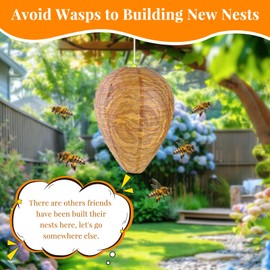 4 Pack Paper Wasp Trap, Fake Wasp Traps Outdoor Hanging