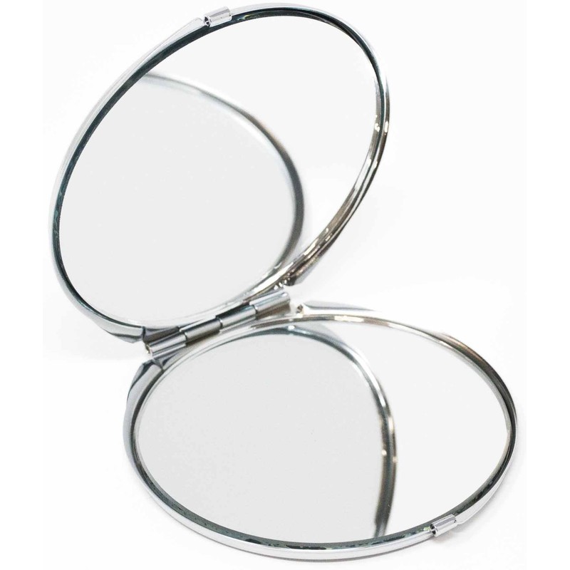 Psychedelic Turquoise (Circle) Folding Compact Pocket Makeup Mirror Double Sided