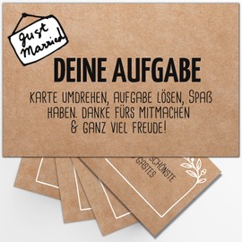 Just Married by snaPmee - Wedding Game with 108 Tasks for Guests and Bride and Groom - 10 Categories - Kraft Paper