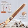 FOGOSP Rose Gold Titanium Thinning Shears for Dogs 46 Teeth