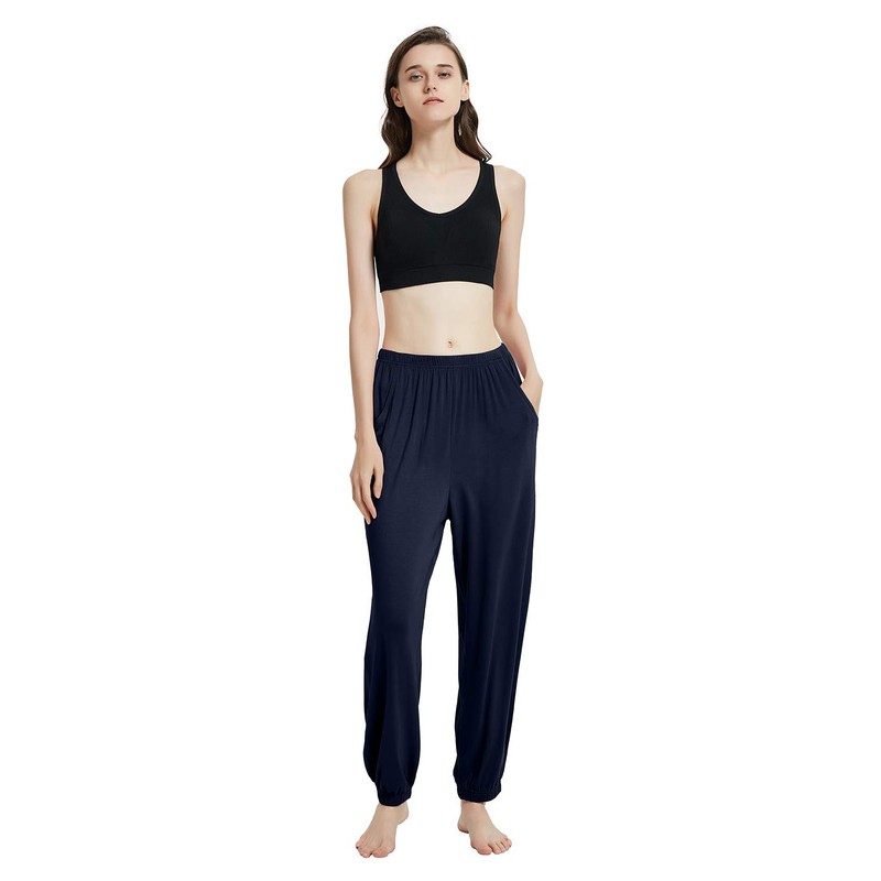 Aflowyii Pantalones de pijama modal de bambú para mujer, ropa