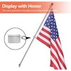 Shiwaki 2 Rotating Flag Pole Rings, White Flag Pole Buckle,