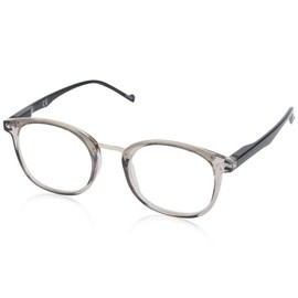 In Style Eyes Modern Reading Glasses - Full-rimmed, Classic Oval Style, Lightweight Frame with Metal Spring Hinges - Grey - 1.0x