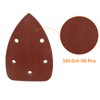 Cjueiom 50 Pcs 320 Grit Mouse Detail Sander Sandpaper, 5