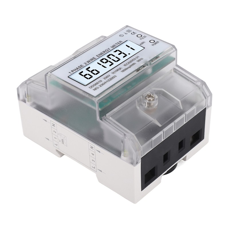 Digital Energy Meter 1 Phase 2 Wire KWh Electricity Wattmeter