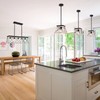 Merbotin Farmhouse Pendant Light White Kitchen Island Hanging Light Fixture,