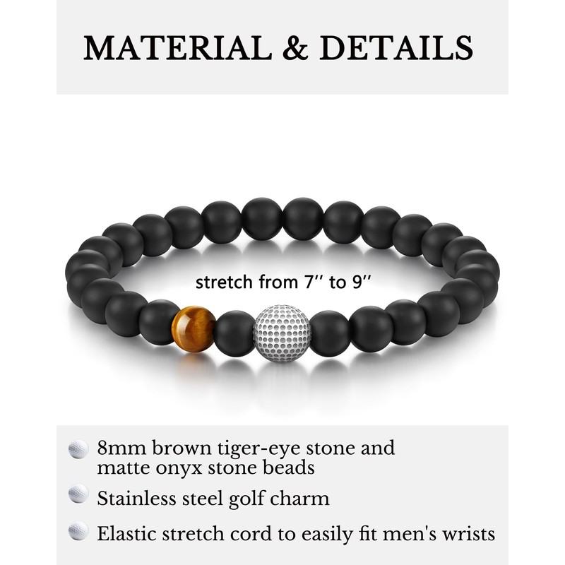 JOGDIAM Golf Bracelet Gifts for Men Golf Stocking Stuffers Golf