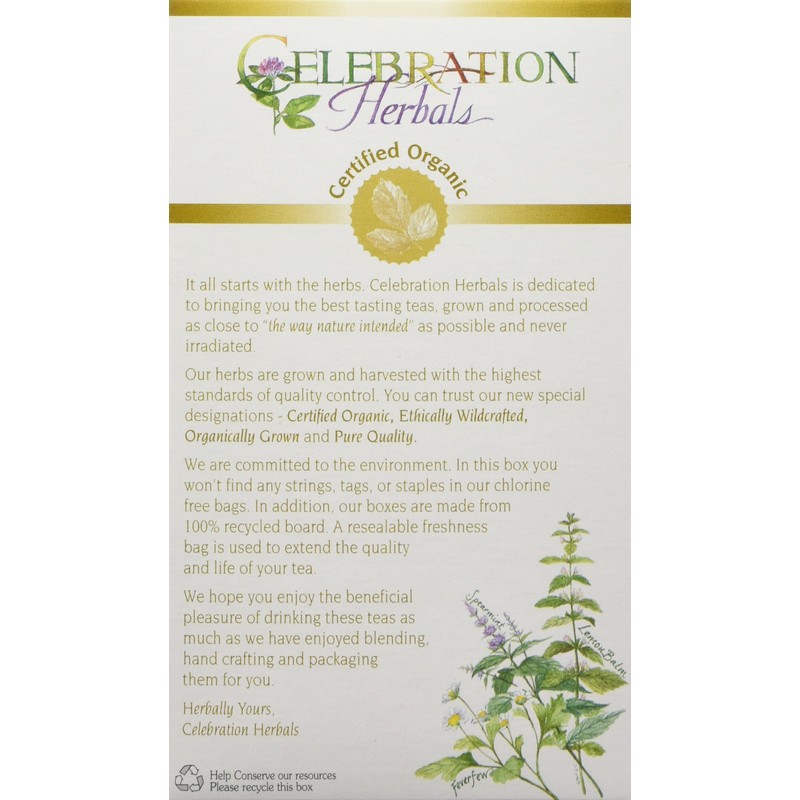 Celebration Herbals Stevia Herb Tea Organic 24 Tea Bag, 24Gm
