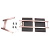 BEACCOSS 2-Tier Stainless Steel Rolling Cart with Foldable Design -