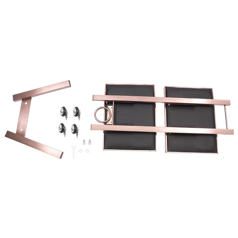 BEACCOSS 2-Tier Stainless Steel Rolling Cart with Foldable Design -