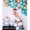 COLORFUL ELVES 12 Inch 100 Pcs Latex Metallic Chrome Balloons