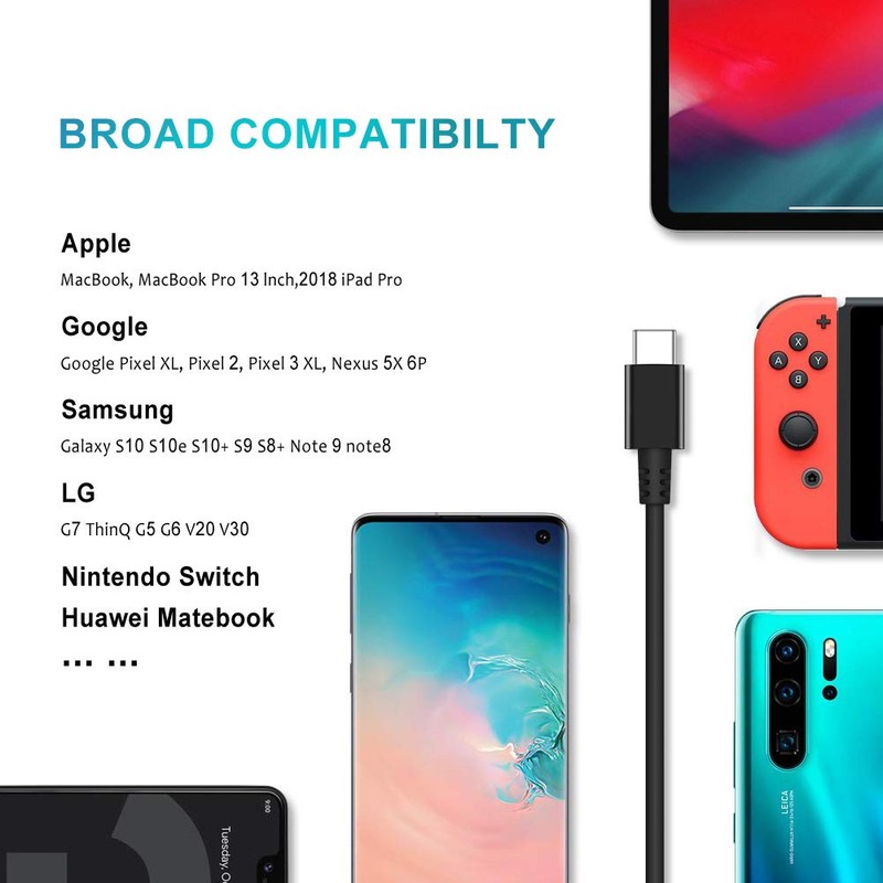Charger Compatible with Lenovo Laptop Computer 65W 45W USB C
