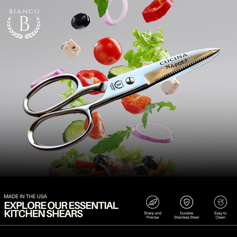 Cucina Napoli 7" Heavy Duty Kitchen Scissors | Multipurpose Kitchen