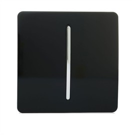 Trendi Switch Fan Isolator 10A Triple Pole Chrome Rocker Switch in Piano Black