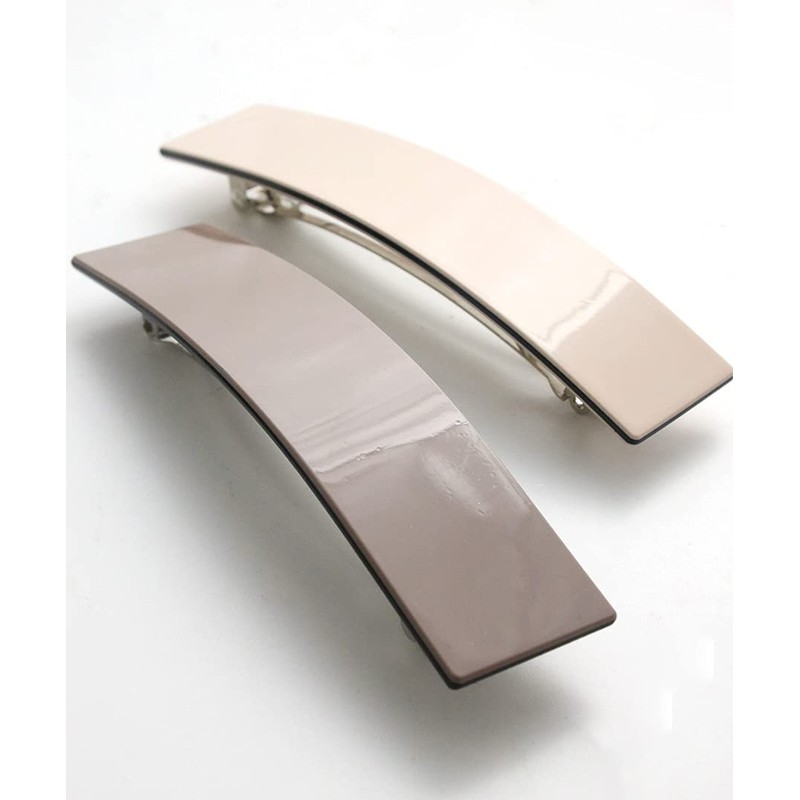 Vingtaine H7474-MOC- Enameled Square Barrette Hair Clip, Mature Gift, Bulk