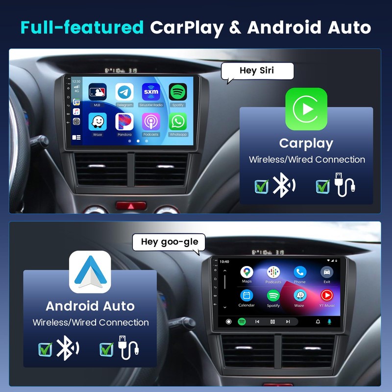 8 Core 4+64GB for Subaru Forester Impreza WRX STI Android