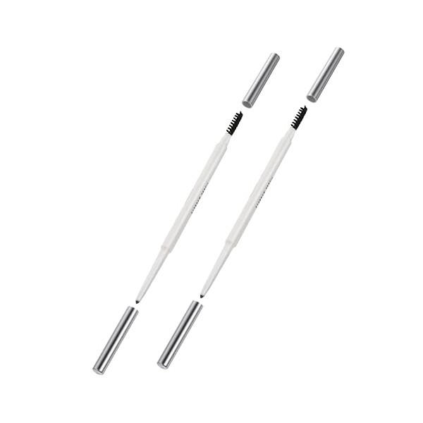 2Pcs Dual Ended Eyebrow Pencil with Brush Natural Makeup Tool