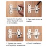 szhdxsy Stainless Steel Gate Latches Flip Latch Safety Door Bolt