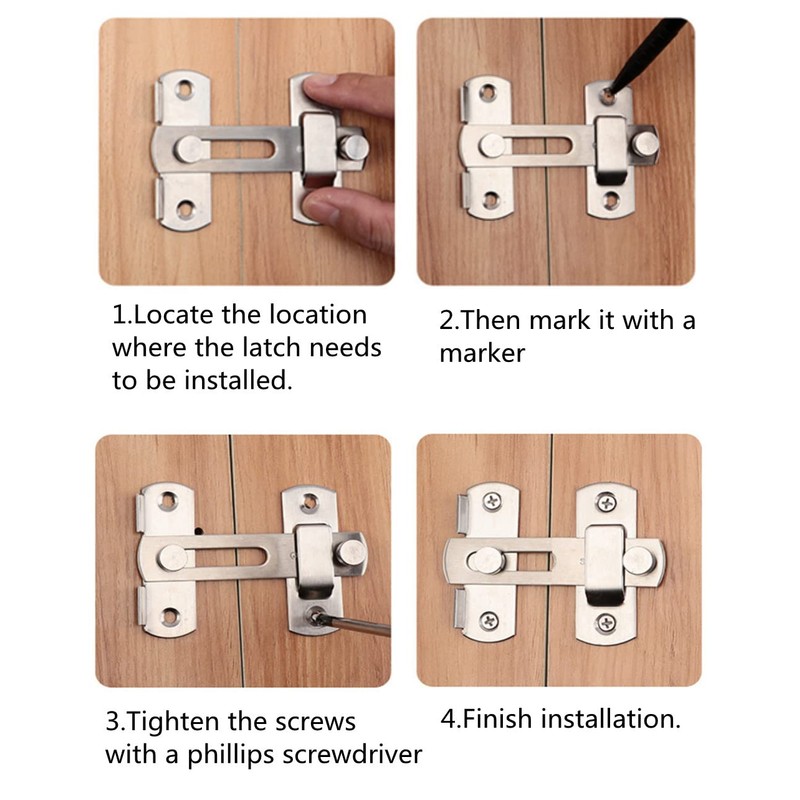 szhdxsy Stainless Steel Gate Latches Flip Latch Safety Door Bolt