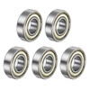 sourcing map R8ZZ Deep Groove Ball Bearing, 5pcs 1/2" x