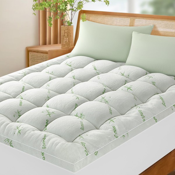 Baauye Bambu_Viscose Mattress Topper Twin XL Size,1000 GSM Cooling Mattress
