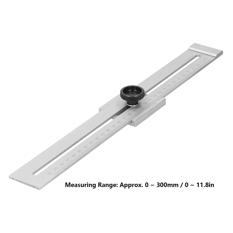 Hole Scribing Ruler 0300mm Woodworking Scribe CrossedOut Tool Carpentry Marker