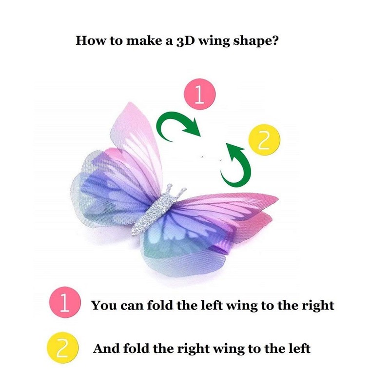 Liasun Paquete de 6 pinzas para el pelo de mariposa