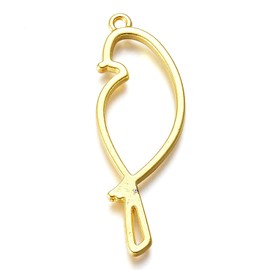 Fashewelry - 20 colgantes de aleación de zinc con diseño de pájaro abierto en la parte trasera para hacer joyas, 45,5 x 16 mm