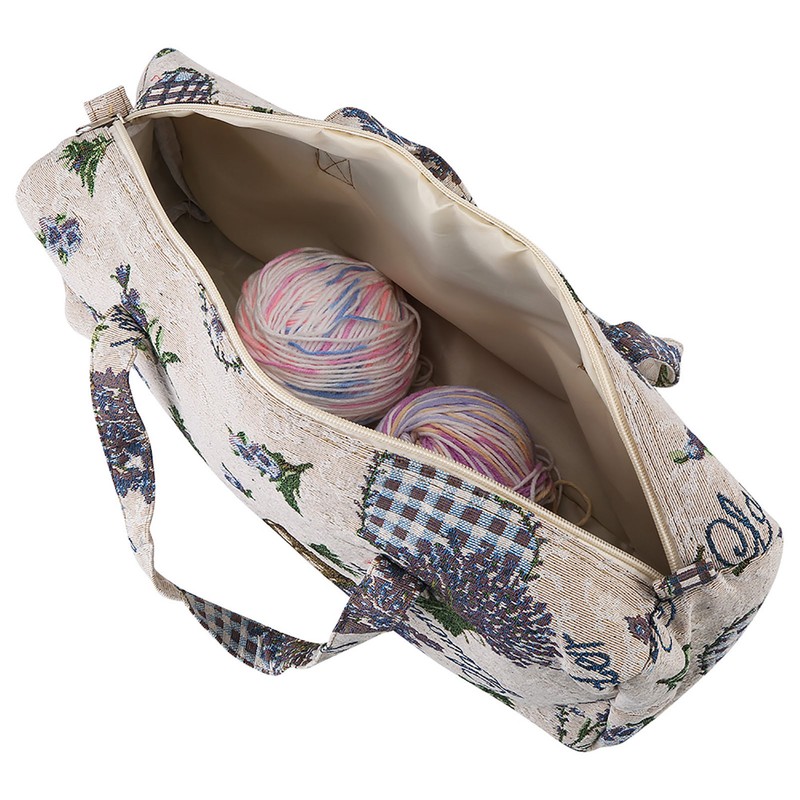 Household Fabric Crafts Knitting Needles Storage Sweater Woven Organizer Bag