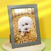 ANAZOZ Grey Photo Frames Tabletop 6x8 inch Vertical and Horizontal,Rectangle