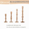Portavelas cónicos de ámbar Glasseam: juego de 4 elegantes portavelas