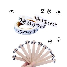 Toyvian Eye Nose Mouth Stickers Cartoon Labels for Crafts DIY Scrapbook Water Bottle Decoration 3 Rolls