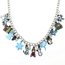 DreamWater Princess Necklace Cosplay Metal Charm Necklace Gifts for Woman