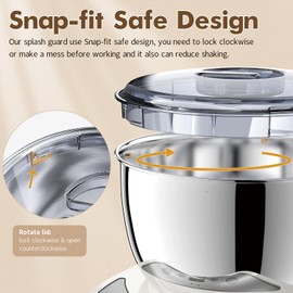 Mini Angel Electric Dough Maker with Ferment Function, 5.5QT Dough Mixer Machine with 304 Stainless Steel Bowl, Face-up Touch Panel, Household Flour Kneading Machine for Pizza Bread, White