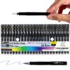 THINK2MASTER [24 Pens - Black Ink Think2 0.5mm Pocketable Mini