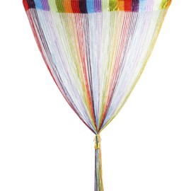 Fly Curtains for Doors,Fly Door Curtain,String Curtains for Doors,Glitter Door Wall Window Doorways Panel Fly Screen Fringe Blinds,with A Curtain Tether,Decorative Tassel for Living Room,Bedroom