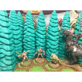 Hasbro Heroscape - Evergreen Long Trees (5 Piece) [Custom]