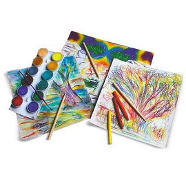 Melissa & Doug Papel de Arte para rascar, Arco Iris sobre Blanco, 50 Hojas