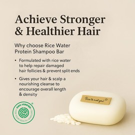 mimosu Fermented Rice Water Shampoo Bar – 2-Pack pH Balanced Unscented Solid Shampoo for hair growth, Nourishing, Eco-Friendly Korean Hair Care for Sensitive Scalp