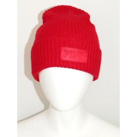 Victoria's Secret NEW VS VICTORIA'S SECRET "PINK" FASHION RED SOFT RIB KNIT BEANIE HAT TOQUE
