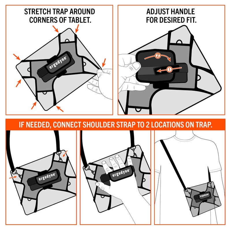 Ergodyne Squids 5549 Tablet Holder with Detachable Shoulder Strap, Mobile