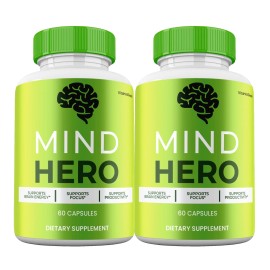 Mind Hero Brain Supplement, Max Strength, MindHero Cognitive Capsules (2 pack)