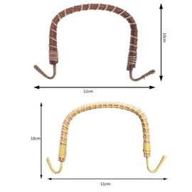 WADY 4pcs Rattan Metal Teapot Handle Teapot Handle Tea Jug Handle Water Kettle Handle Teapot Lifting Handle Bendable Teapot Ceramic Old Fashioned Pot Accessories (Beige and Brown)