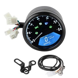 Motorcycle Tachomete, Universal Motorcycle LCD magnetic Digital Display Speedometer Odometer Tachometer motorbike Fuel Meter Gauge motorcycle