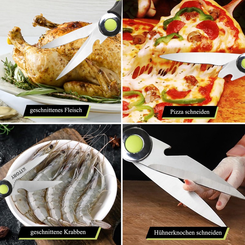 Kitchen Scissors 21 cm Black Green