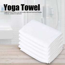 Fitness Towels for Sweat, Pack of 10 Microfibre Fitness Towel, Microfibre Hair Towel, Microfibre Towels for Cars, White Sports Towel, Square Microfibre Yoga Towel, Perfect for W