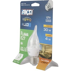 Foco LED FLAMA 4W luz calida E27, blister