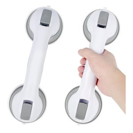 Pack of 2 Grab Bars for Seniors, Bath Handle, Handle Bars, Shower Handle, No Drilling, Grab Bar with Suction Cup, for Disabled and Elderly People