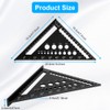 flintronic Triangle Ruler Carpenters Square Tool, Aluminium Metal Set Square